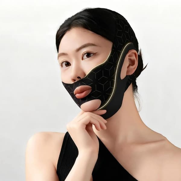 Elastisk V-formet maskestrop Dobbeltpres ansigtsskulpturerende maske Double layer