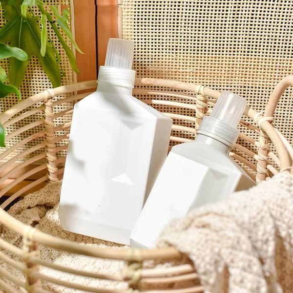 Återanvändbara tvättmedelsflaskor Kapacitet Mjukgörare Förvaring Re Gray 400ml