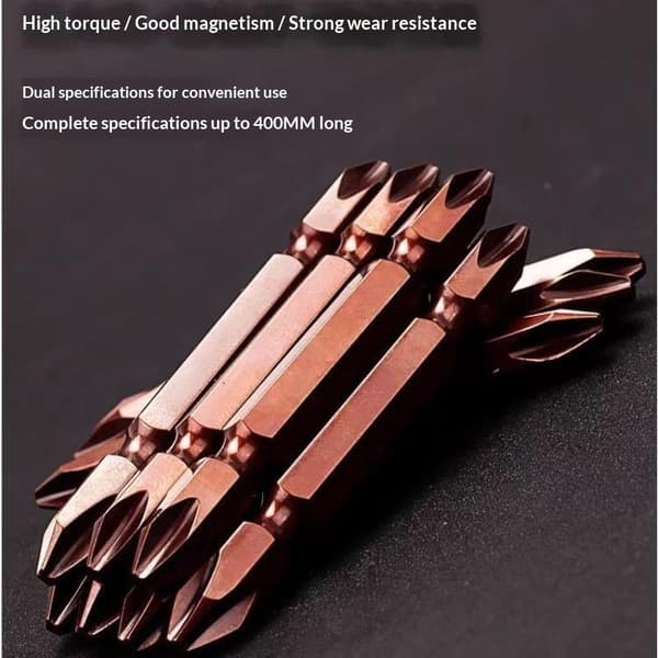 10 STK 65/10mm Magnetisk Slagbor med Dobbelthode Krysskruebor A5