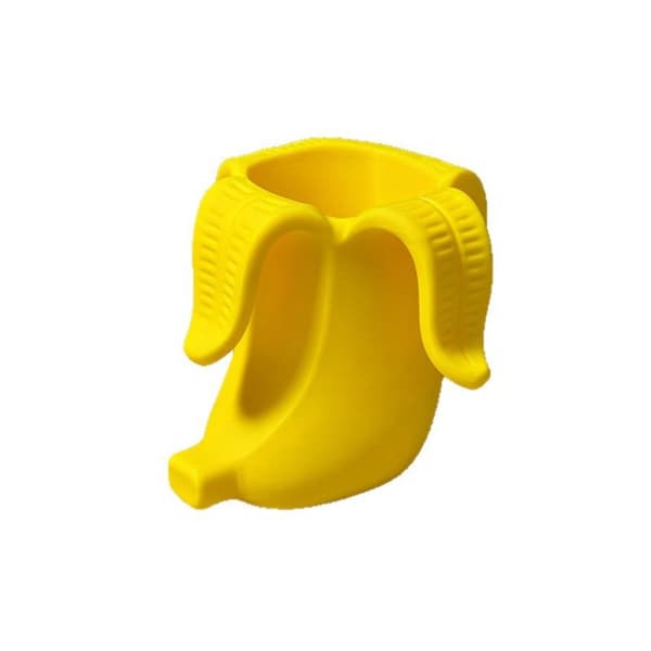 1 stk bananformet pennholder gul 3D-printet e skrivebordsorganisering Orange S