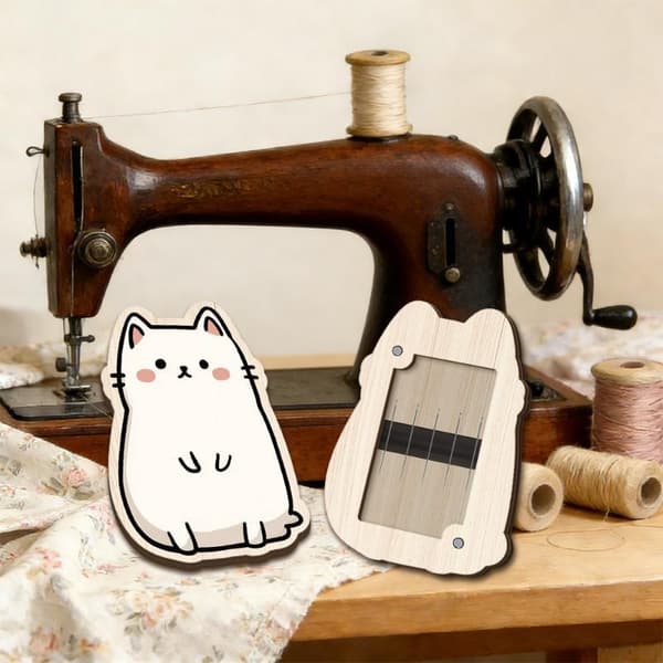 e Kat Træ Opbevaringsboks Magnetisk Synålsholder Organizer A5
