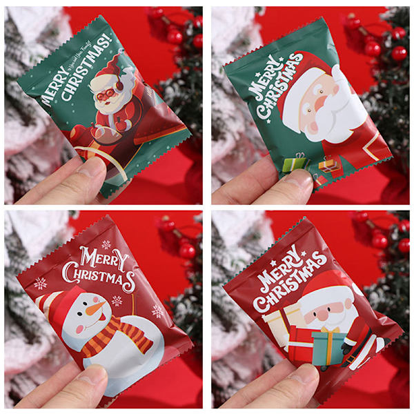 100 kpl Christmas Hot Seal pussit Keksipakkaukset Xmas New Year