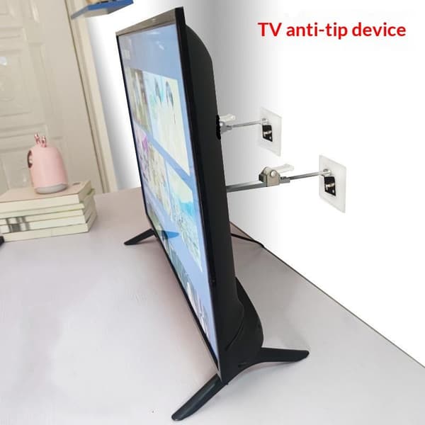 1/2PCS Anti-tippanordning Säkerhetsfäste Justerbart Väggankare De A 2PCS