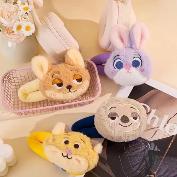 e Tecknad Zootopia Nick Judy Hårspännen För Flickor Vinter Fluffig A3
