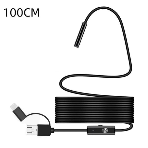 3-i-1 USB-endoskop för OTG Android-telefon 5,5 mm boroskopinspektion 100cm