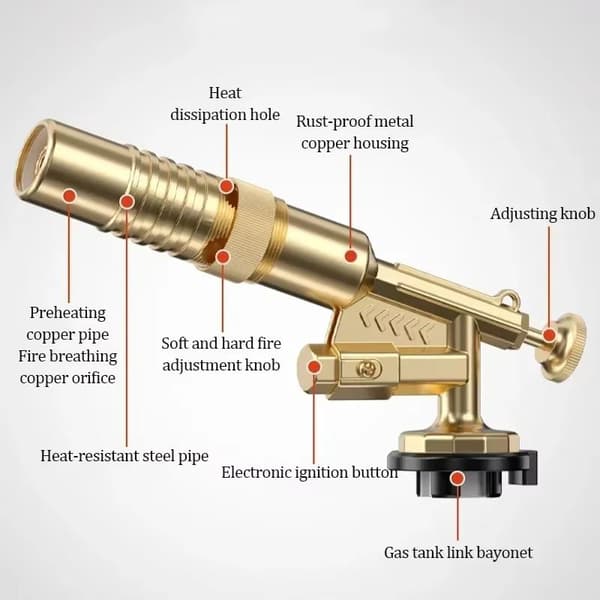 Sveisebrenner Gassbrenner Flammeblåser Gassbrenner Lodding Matlaging