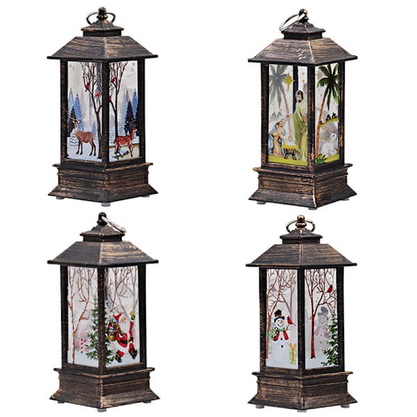 Julepryd LED-lampe Skrivebordshengende julenisse Elk Lan 01