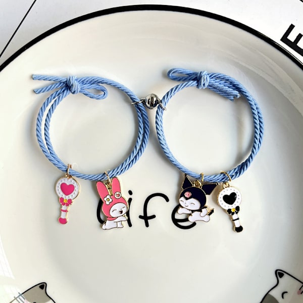 1 pari Sanrio Asusteet Rannekoru Kuromi Melody Magnetic Rubbe A5