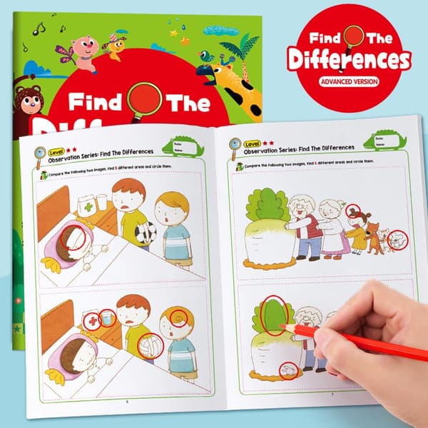 1Set Hitta skillnader Rolig bok Bilder och illustrationer Fi A1