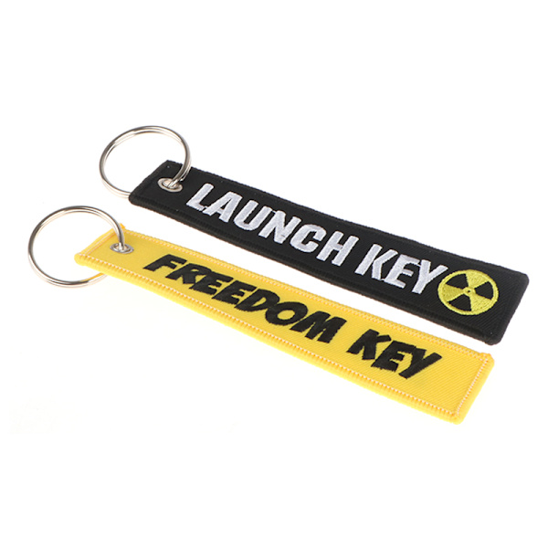 1 kpl Freedom Key Laugh Key raidallinen kirjonta avaimenperä koru K LAUCH KEY