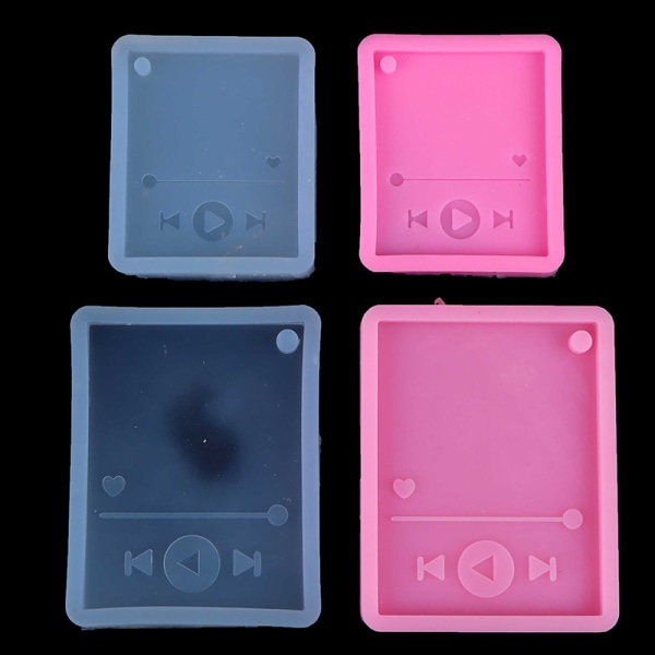 Epoxy Craft Nøkkelring UV Resin Mold Musikkspiller Silikonform A2