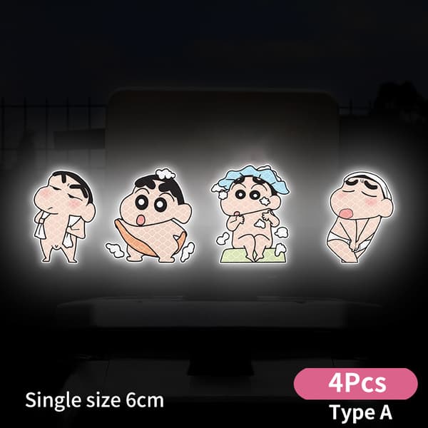 Ljusreflekterande Crayon Shin-Chan Cattoon Car Sticker e Waterpr A2