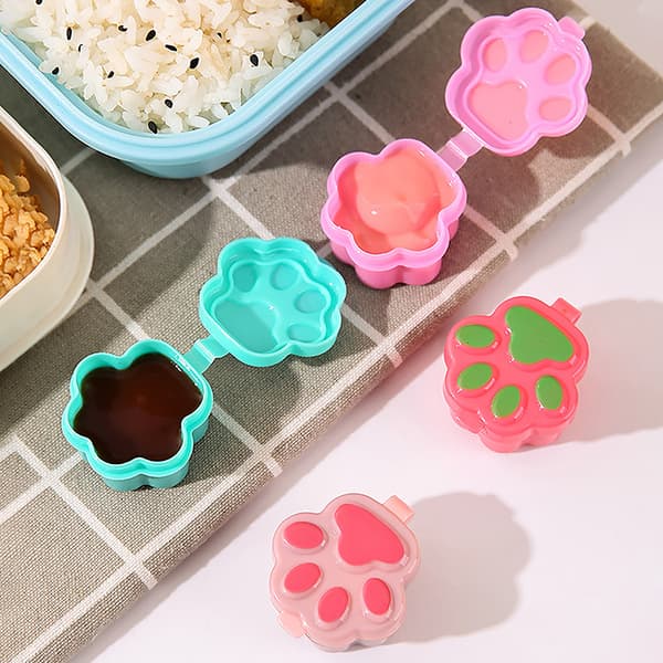 1kpl minikastikepullo Cat Paw ketsuppi sinappisäiliö Vuotopr Blue