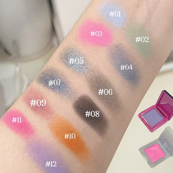 Ögonskugga Glansig Glitter Pärlemorskimrande Ögonskugga Highlighter Långvarig A5