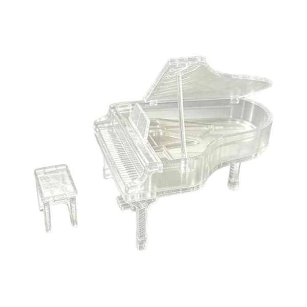 Miniatyr Transparent Pianostol Kit Prydnad 1/12 Dockhus S