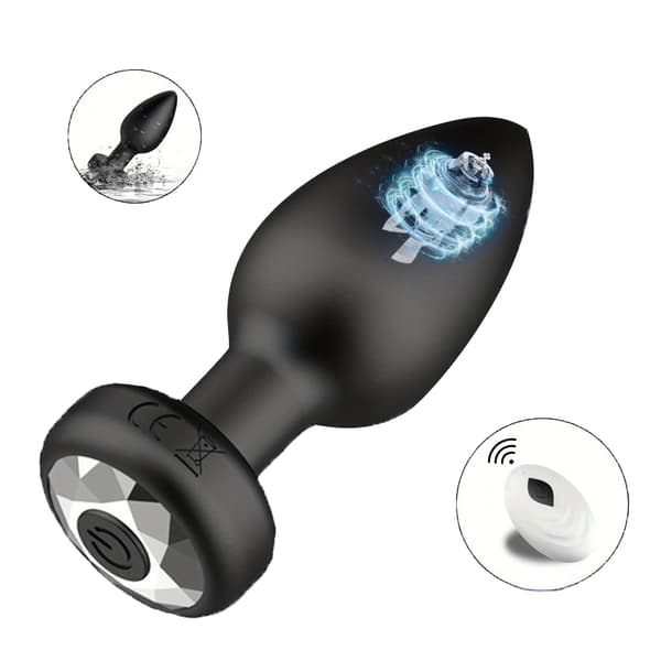 Trådlös kontroll analvibrator butt plug elektrisk prostatamassage White