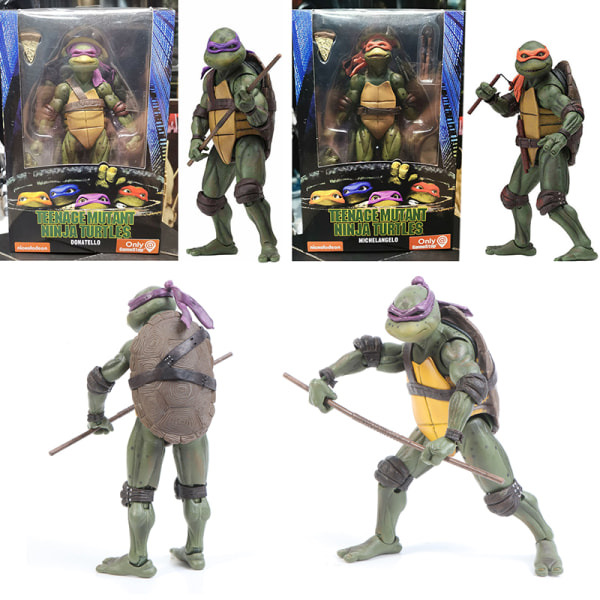 TMNT Teenage Mutant Turtles 7" actionfigur modell 1990-film 2(Michelangelo)