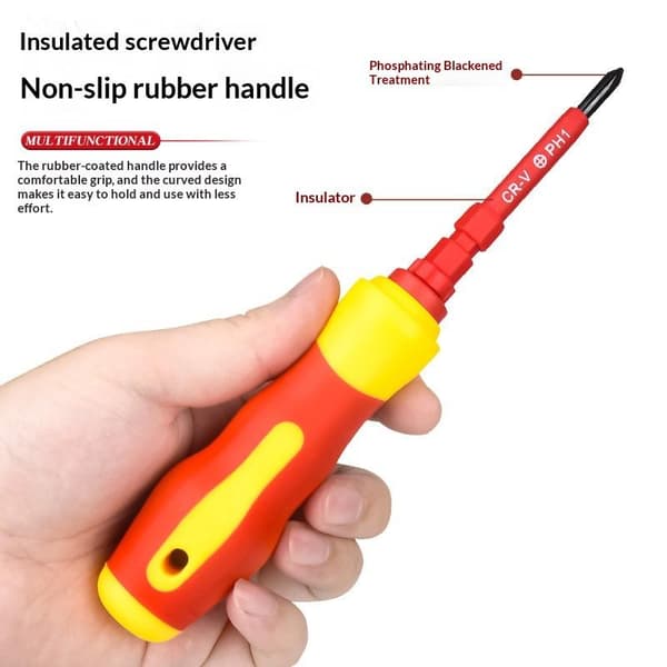 5/7 i 1 reparationsverktygssats isolerat verktyg med magnetiserade bits A2