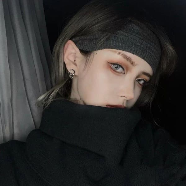 Elastiske Yoga Hårbånd til Kvinder Mænd Ensfarvet Løb Makeup Light gray