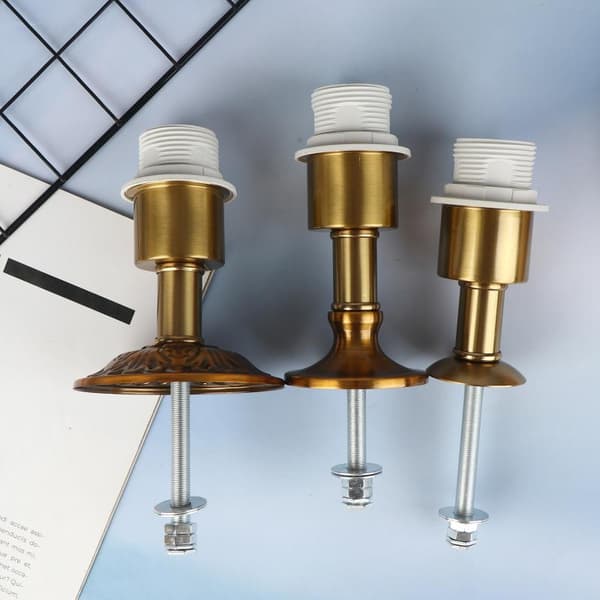 Bordlampeholder Fast Base E27 Skruelampe Munn Jern DIY Lys A3