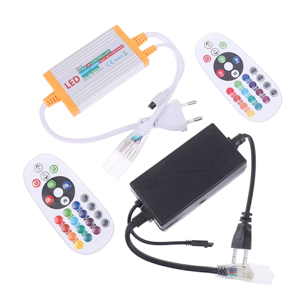 1 stk. 220V EU COB LED Strip lysdæmper manuel controller med 50/100M D