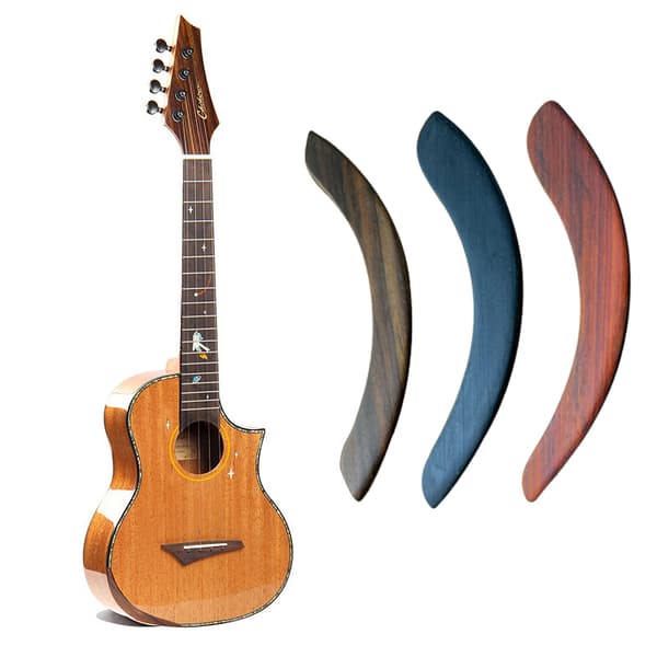 Redwood/Rosewood/Ebony Figured Solid Gitar Armstøtte Gitar Par Ebony