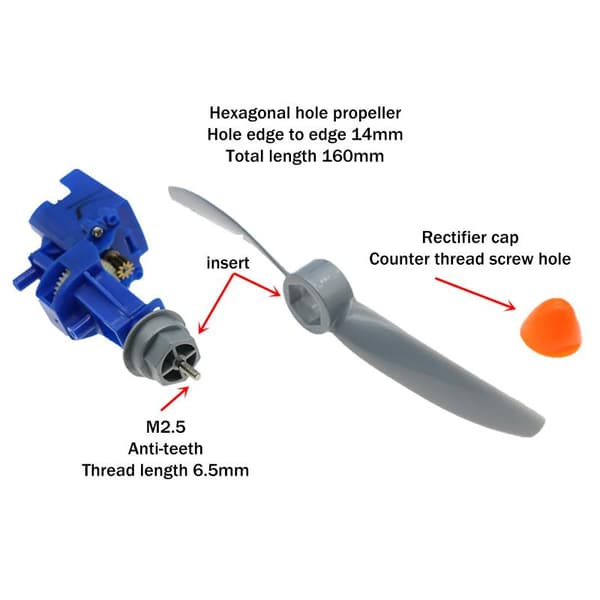 130 Motor DC 3.7V Flygplansdrivenhet Höghastighets Stor Vinge Vinst 1PCS