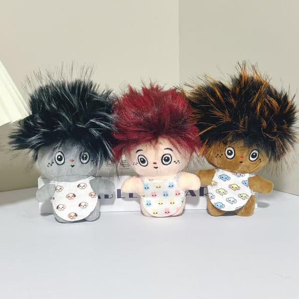 Rolig Explosion Head Doll e Plysch Nyckelring Tecknad Fylld Docka A1