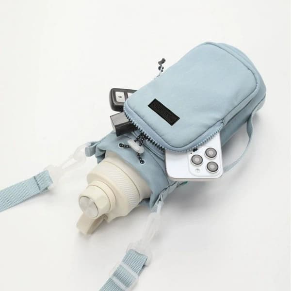 Unisex vannflaskeholder med stropp Blue