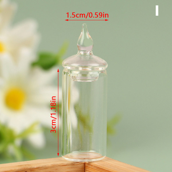 1:12 Dukkehus Miniatyr Tiny Jar Candy Oppbevaringsflaske M/Deksel I