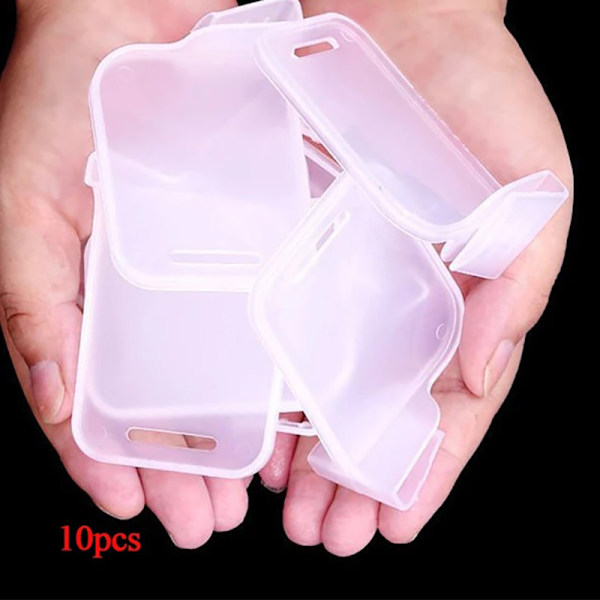 10 stk kjøleskap skillevegg oppbevaringstrekkbar plast D White 10pcs