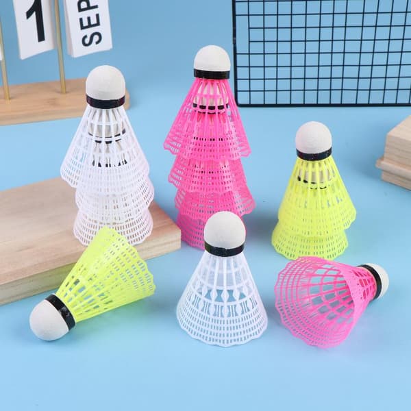 3/6/12 ST hållbara gula nylonbollar för badminton Pink 3pcs