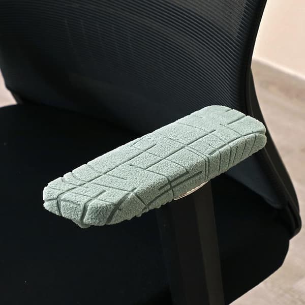2 kpl työtuolin käsinojan suojukset pyörivän tuolin käsinojan suojus C Light Gray 2Pcs