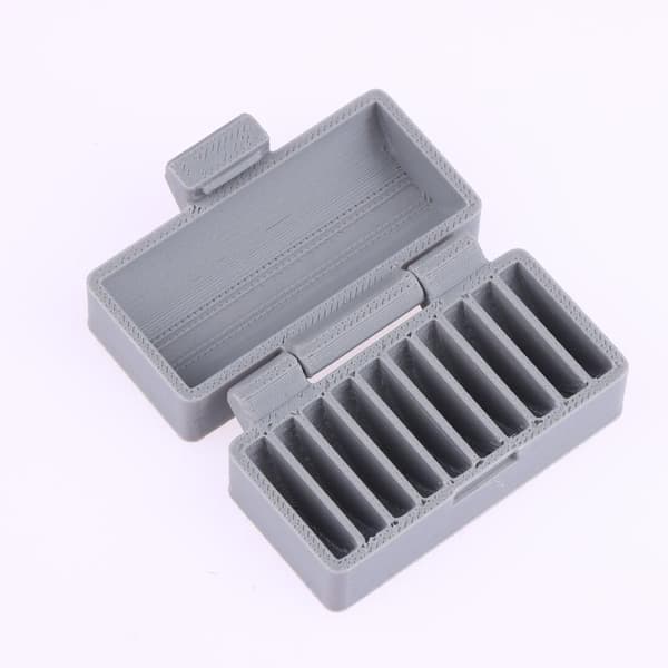 10-hulls CR2032 batteriboks myntcellebatterioppbevaringsveske White