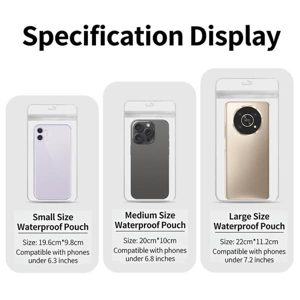 Universell Transparent Regntät Telefonpåse Vattentät Touch Ph B