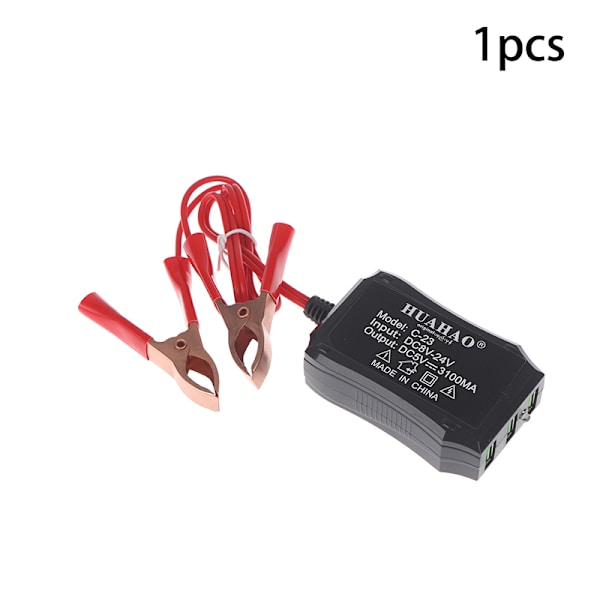 12V 24V til 5V nødstrøm USB-adapter med 3 USB-porter og B 1PCS