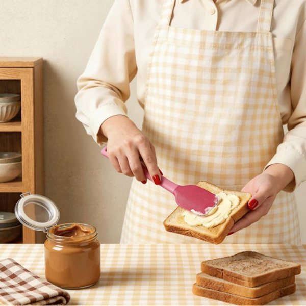 Matlaging Baking Skrape Kake Spatel Smørblander Silikon Kjøkken Gray