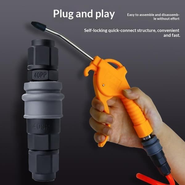 Pneumatiska snabbkopplingar Läckagesäker Plug and Play-design A5 10mm