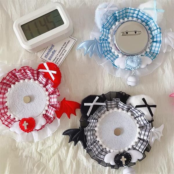 DIY Handgjord Spets Anime Märkeshållare Bas Itabag Pins Foto red