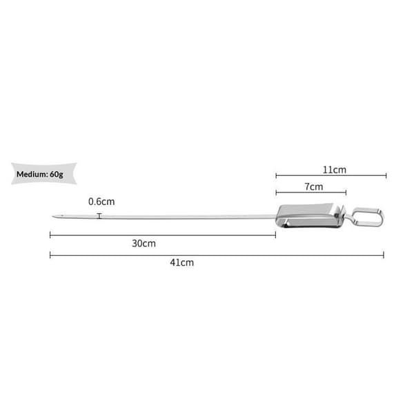 1 STK Kabob-spyd for grilling, flate BBQ-spyd i rustfritt stål A2