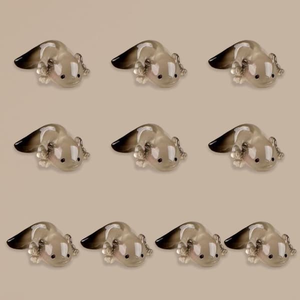 10 st Kawaii Mini Salamanderfigurer Lysande för Trädgård Aqua A3