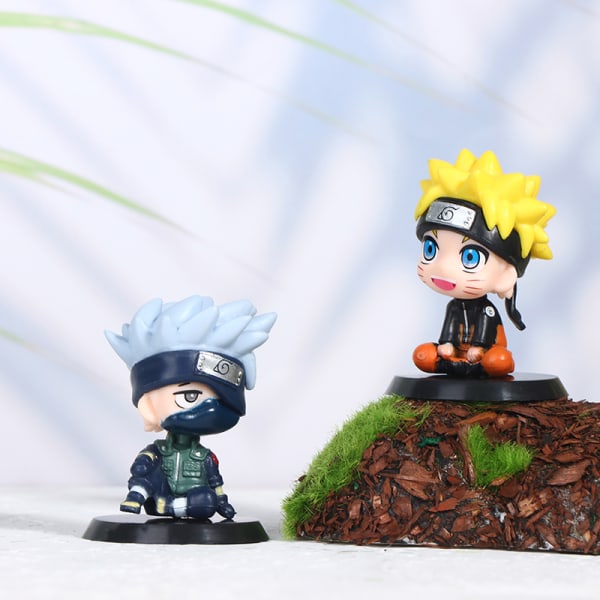 2 stk Anime Q-versjon Naruto Action Figurer NARUTO Kakashi Uzuma