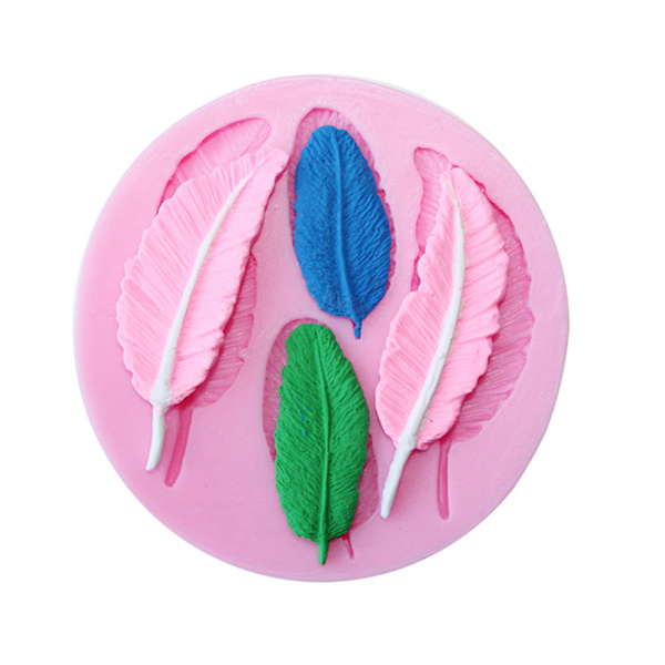 Fation DIY 3D-kakedekorerende fjærformet fondantsukkerkake
