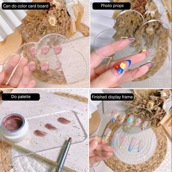 Akryl Nail Art Paint Gel Polish Palette Display Holder Pigmen A9