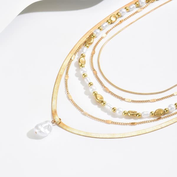 Mode Barock Imitation Pärlhänge Halsband För Kvinnor Trend A1