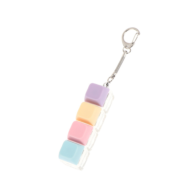 aron Color Keyboard Key Toy DIY Button Keycap Sensorisk Nyckelring C