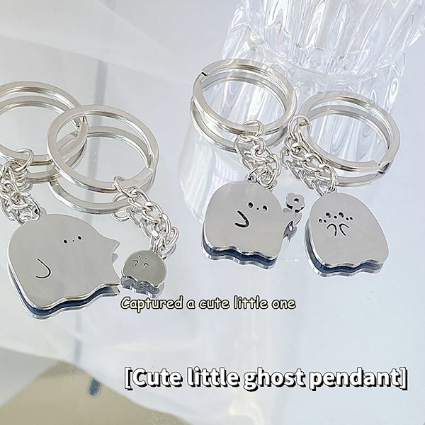 Mote tegneserie Little Ghost Par nøkkelring anheng e nøkkelring A4