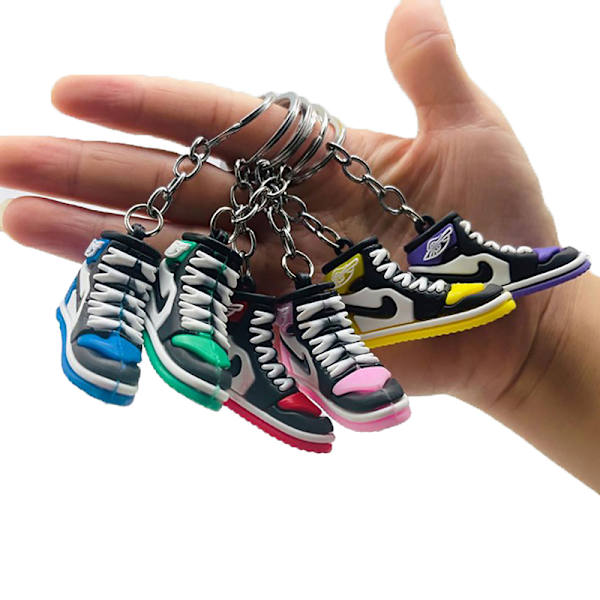 Utsøkte 3D Mini Sneakers nøkkelring Sneakers Fans Souvenir Key A5