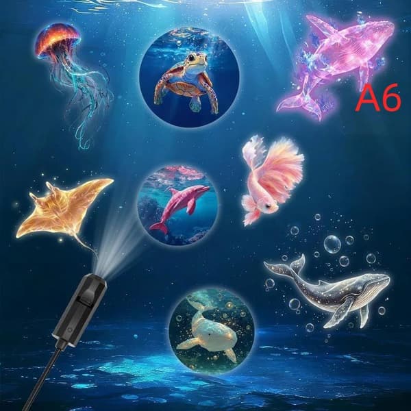 1 sarja USB-virtalähde Galaxy Starry Sky -projektorilamppu kattoon ja seinään A6