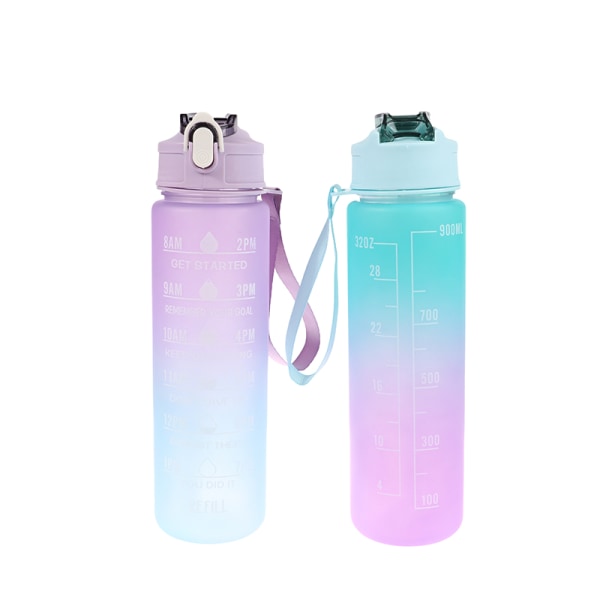 900ML sport vandflaske Lækagesikker flaske Pink